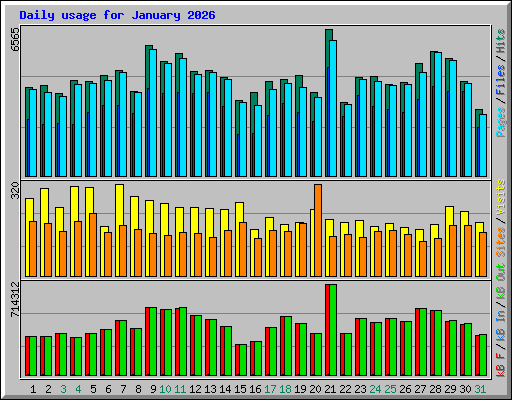 Daily usage for January 2026