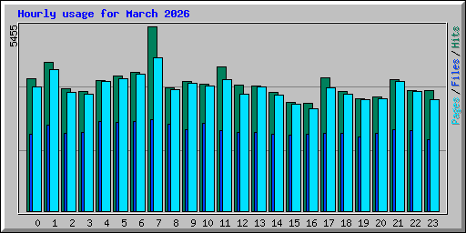 Hourly usage for March 2026
